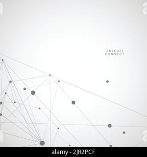 Conception polygonale avec lignes de connexion et points Illustration de Vecteur