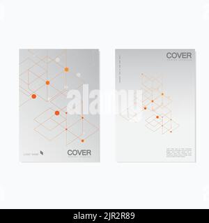 Arrière-plan géométrique abstrait / modèle de brochure avec motif hexagonal Illustration de Vecteur