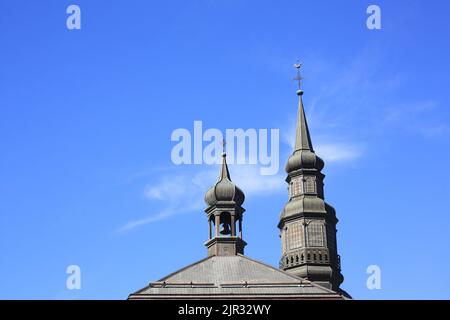 Clocher à bulbe. Église Saint-Gervais-et-Protais. Saint-Gervais-les-bains. Haute-Savoie. Auvergne-Rhône-Alpes. France. Europe. Banque D'Images