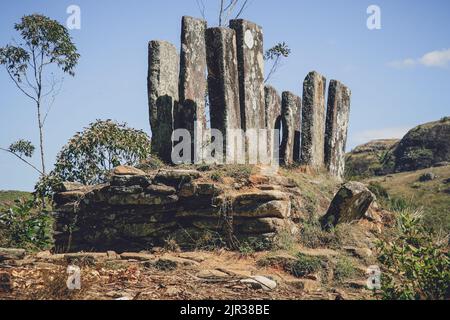 Monument, route nationale 7, Madagascar, Afrique Banque D'Images