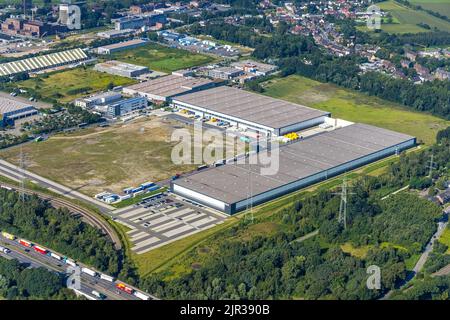 Photographie aérienne, SEGRO Logistics Park Oberhausen ainsi que Lekkerland Logistics Center Oberhausen dans le parc industriel Waldteich dans le district Banque D'Images