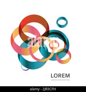 Design moderne avec formes abstraites de cercles pour votre conception de Web Illustration de Vecteur