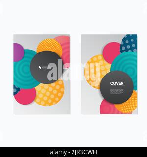 Modèle de brochure coloré Illustration de Vecteur