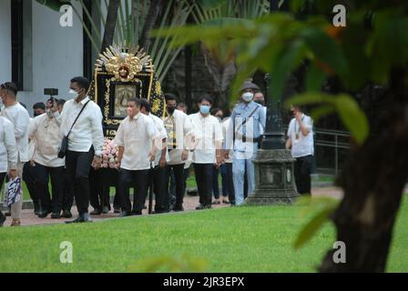 Procession religieuse, fort Santiago, Manille, Luzon, Philippines. Banque D'Images