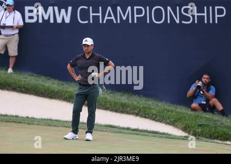 Wilmington, DE, États-Unis. 21st août 2022. Le golfeur XANDER SCHAUFFELE regarde pendant le championnat BMW dimanche 21 août 2022, au Wilmington Country Club à Wilmington, Delaware. (Image de crédit : © Saquan Stimpson/ZUMA Press Wire) Banque D'Images