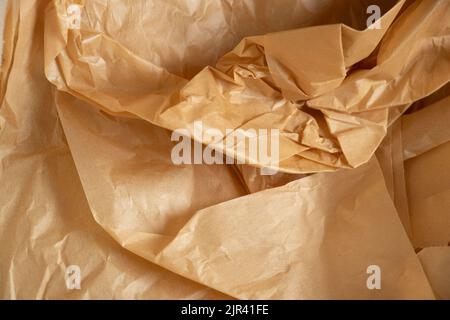 papier brun froissé pour un gros plan de l'arrière-plan Banque D'Images