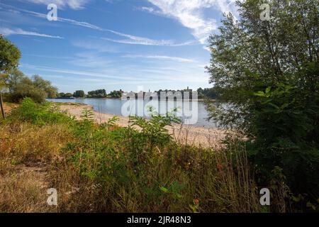 Meerbusch - vue de Meerbusch vers Kaiserswerth Panorama, Rhénanie du Nord Westphalie, Allemagne, 21.08.2022 Banque D'Images