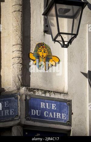 France. Paris (75) (2th arrondissement). Art de rue, rue le Caire Banque D'Images