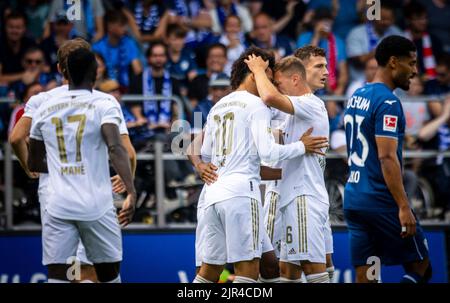 Torjubel: Leroy Sane (Muenchen) Joshua Kimmich (Muenchen) VfL Bochum - FC Bayern München 21.08.2022, Fussball; saison 2022/23 Foto: Moritz Müller Co Banque D'Images