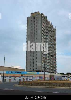 Arlington House, une tour de style brutaliste à Margate, dans le Kent. Conçu par Russell Diplock & Associates et construit par Bernard Sunley & Sons Banque D'Images