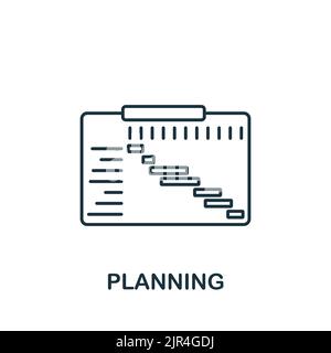 Icône planification. Icône Line simple pour les modèles, la conception Web et les infographies Illustration de Vecteur