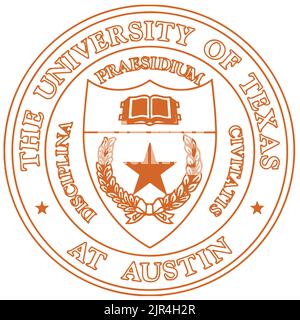 Sceau et logo de l'Université du Texas Illustration de Vecteur