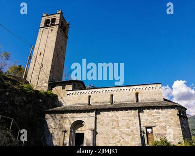 Italie, Capo di Ponte, église paroissiale de San Siro, Pieve di San Siro Banque D'Images