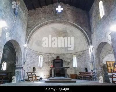 Italie, Capo di Ponte, église paroissiale de San Siro, Pieve di San Siro Banque D'Images