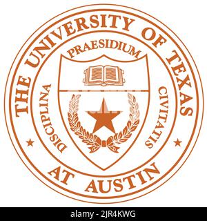 Sceau et logo de l'Université du Texas Illustration de Vecteur