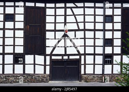 Timberframed Grange à Stavelot, Belgique Banque D'Images