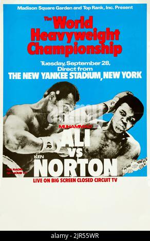 1976 Muhammad Ali contre Ken Norton III Fight Poster Banque D'Images