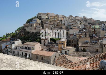 Petit village sicilien dans l'ouest de la Sicile, Italie Banque D'Images