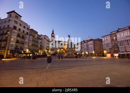 Plaza de la Virgen Blanca, Vitoria, pays basque Banque D'Images