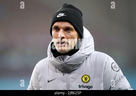 Photo du dossier en date du 26-12-2021 du directeur de Chelsea Thomas Tuchel, accusé d'inconduite à l'égard des commentaires qu'il a faits après le match de la première Ligue contre Tottenham on 14 août, a annoncé l'Association de football. Date de publication : lundi 22 août 2022. Banque D'Images