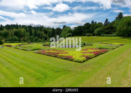 Château et jardins de Drumlanrig, près de Thornhill Dumries et Galloway Scotland Banque D'Images