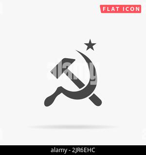 Icône de vecteur plat URSS. Illustrations dessinées à la main. Illustration de Vecteur