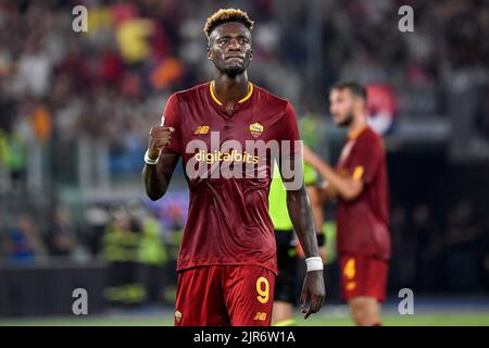 Roma, Italie. 22nd août 2022. Tammy Abraham d'AS Roma pendant la série Un match de football entre AS Roma et les Etats-Unis Cremonese au stade Olimpico à Rome (Italie), 22 août 2022. Photo Andrea Staccioli/Insidefoto crédit: Insidefoto di andrea staccioli/Alamy Live News Banque D'Images