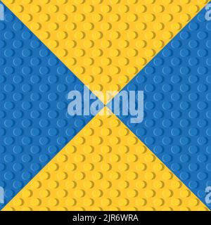 modèle de briques de plastique de couleur réaliste. Blocs de construction. Il est facile de redéfinir les couleurs. Il vous suffit de passer aux nuances et des apprécier. SPE 10 Illustration de Vecteur