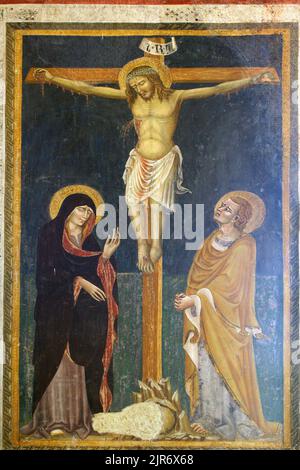 Manoppello - Abruzzes - Abbaye de Santa Maria d'Arabona - les précieuses fresques du peintre Antonio Martini d'Atri Banque D'Images