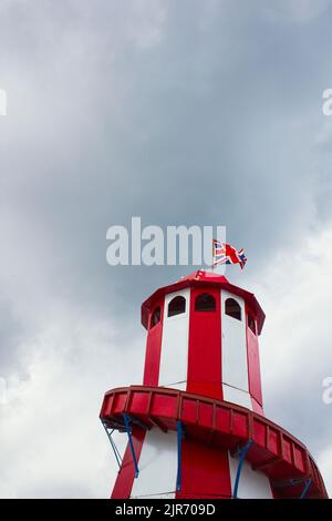 En regardant un squelette d'helter avec un drapeau de drapeau de drapeau de drapeau de drapeau de drapeau de drapeau de drapeau d'Union volant au sommet Banque D'Images
