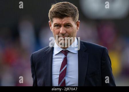 LONDRES, ANGLETERRE - AOÛT 20 : le directeur Steven Gerrard de Aston Villa pendant le match de Premier League entre Crystal Palace et Aston Villa à Selhurst Banque D'Images