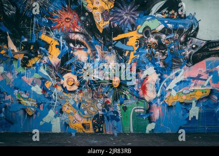 Le Wynwood Walls Miami est un graffiti artistique et créatif Banque D'Images