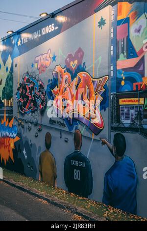 Le Wynwood Walls Miami est un graffiti artistique et créatif Banque D'Images