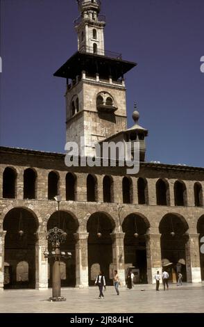 La mosquée Ummayyad, Damas, Syrie, en 1985 Banque D'Images