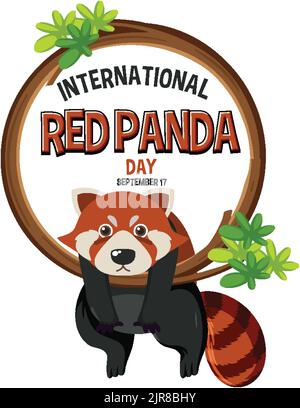 Illustration de la Journée internationale des panda rouges Illustration de Vecteur