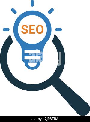 Rechercher, seo, solution, icône de recherche - fichier EPS vectoriel. Utilisation parfaite pour les supports d'impression, le Web, les images de stock, l'utilisation commerciale ou tout type de projet de conception. Illustration de Vecteur