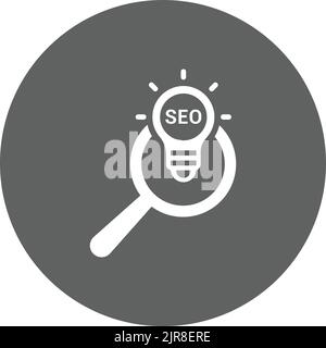Rechercher, seo, solution, icône de recherche - fichier EPS vectoriel. Utilisation parfaite pour les supports d'impression, le Web, les images de stock, l'utilisation commerciale ou tout type de projet de conception. Illustration de Vecteur