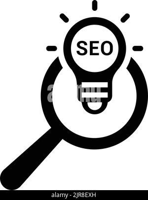 Rechercher, seo, solution, icône de recherche - fichier EPS vectoriel. Utilisation parfaite pour les supports d'impression, le Web, les images de stock, l'utilisation commerciale ou tout type de projet de conception. Illustration de Vecteur