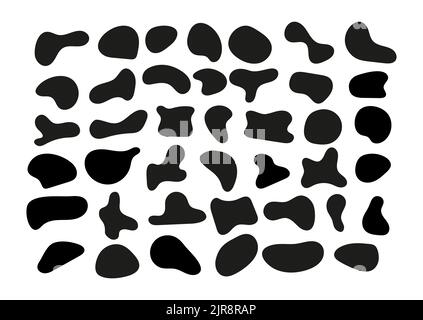 Collection de silhouettes en forme irreculaire abstraite BLOB Speck. Illustration de Vecteur