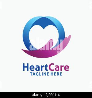 Logo Heart Care Illustration de Vecteur