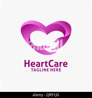 Logo Heart Care Illustration de Vecteur