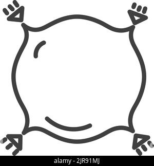 Literie taie d'oreiller décorative ou coussin pour canapé Illustration de Vecteur