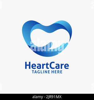 Logo Heart Care Illustration de Vecteur
