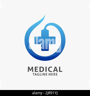 Design du logo Medical Healthcare Illustration de Vecteur
