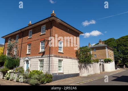 Logement à Poundbury, Dorchester, Dorset, Angleterre Banque D'Images