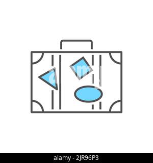 Icône de valise. Icône ligne vectorielle associée à la valise Illustration de Vecteur