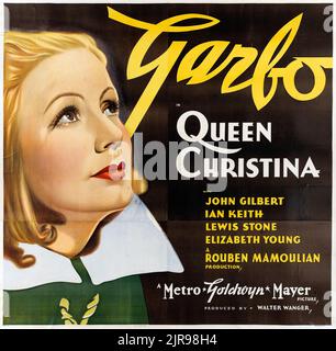 Affiche du film d'époque - Greta Garbo in Queen Christina (MGM, 1933) Banque D'Images