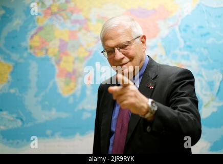 23 février 2022, Josep Borrell Fontelles, Haut Représentant de l'Union pour les affaires étrangères et la sécurité et Vice-Président du Comité européen Banque D'Images