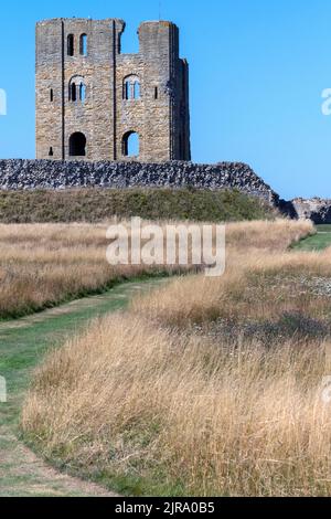 Château de Scarborough - Patrimoine anglais - une forteresse royale médiévale, Scarborough, North Yorkshire, Yorkshire, Angleterre, ROYAUME-UNI Banque D'Images