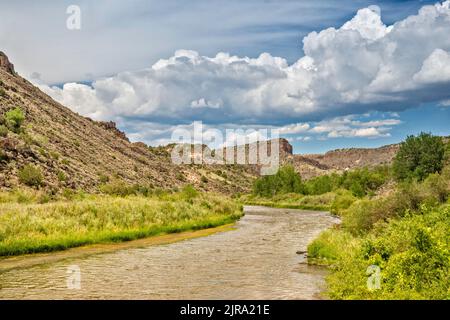 Gorge de Rio Grande, zone de jonction de Taos, monument national de Rio Grande del Norte, Nouveau-Mexique, États-Unis Banque D'Images